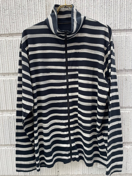 Porter Classic ARTIST BORDER ZIP UP TURTLENECK ポータークラシック