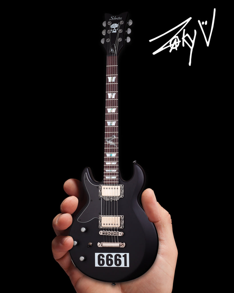 Officially Licensed Zacky Vengeance Satin Black 6661 Schecter Mini