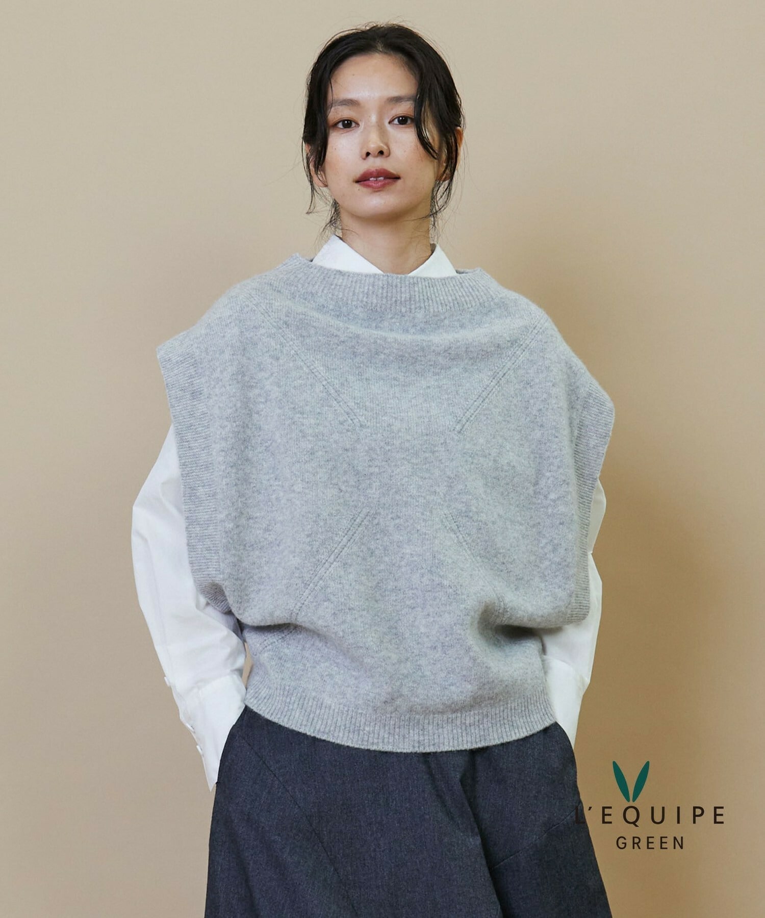 カシミヤ混ニットベスト｜BIGI online store - ビギ オンラインストア