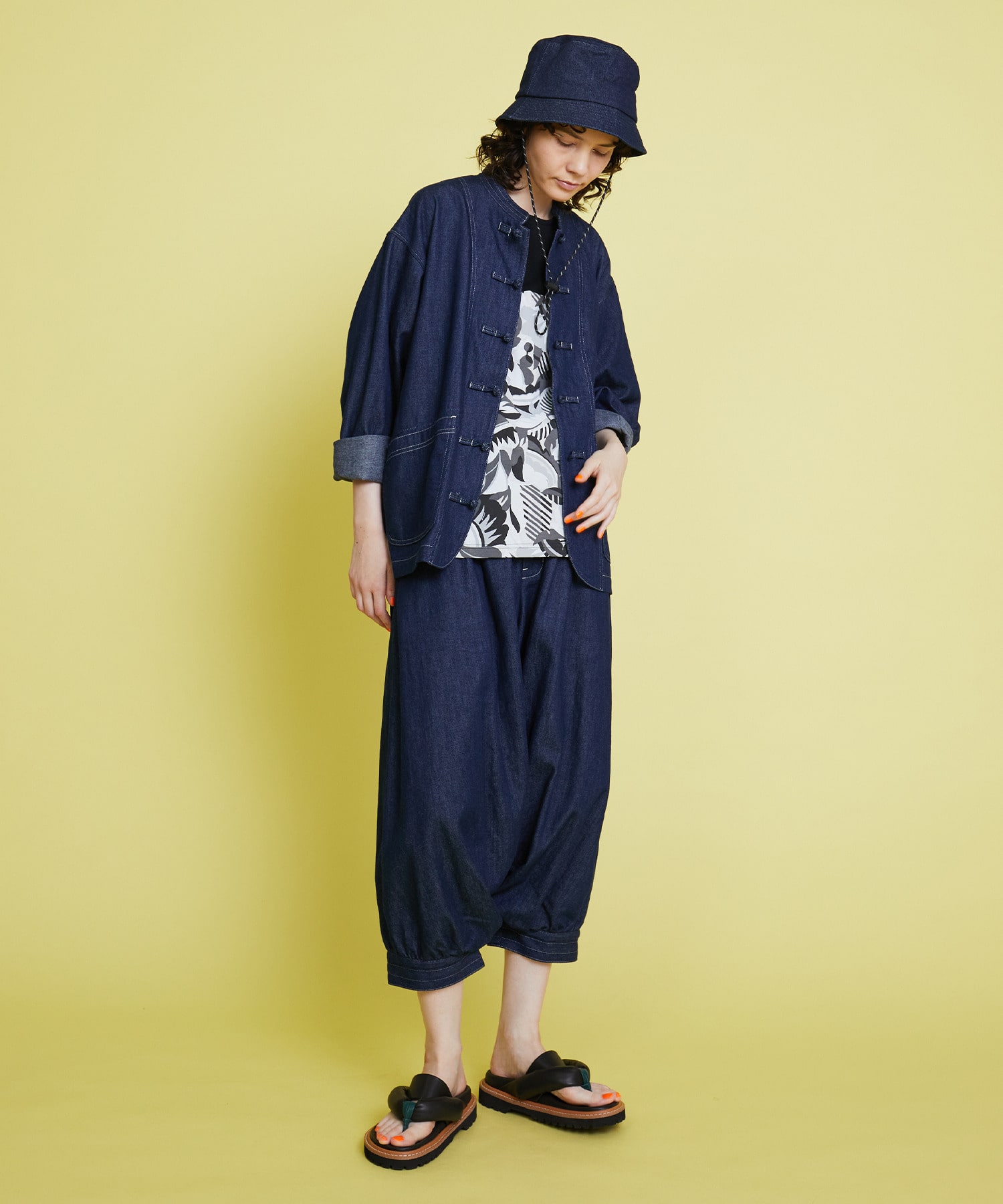 FRAPBOIS ダークデニム サルエルパンツ ライトデニム サルエルパンツ