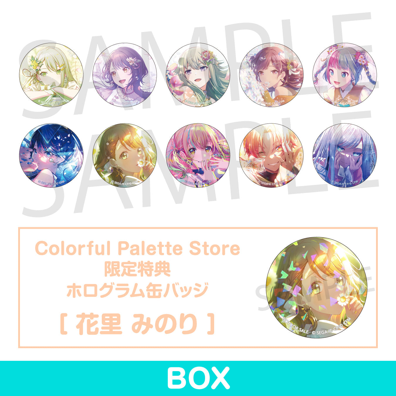 予約商品】グリッター缶バッジコレクション vol.8 B BOX 特典付き［花