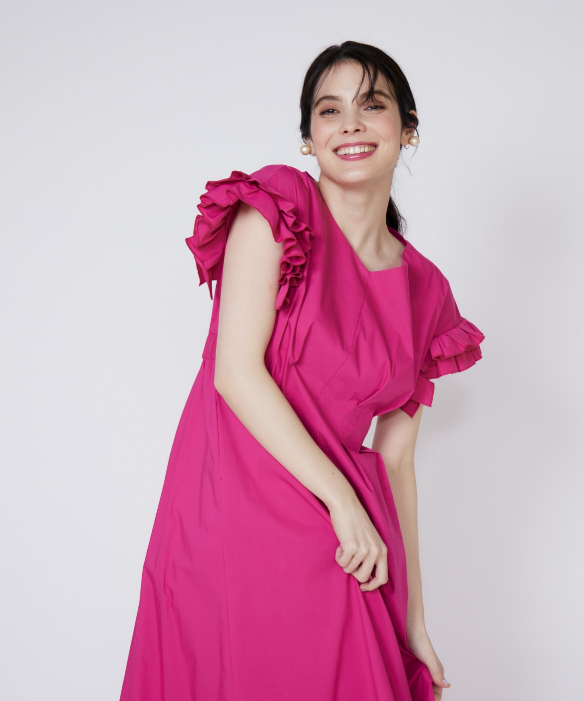 フリルスリーブワンピース｜Maglie le cassetto（マーリエ ル カセット