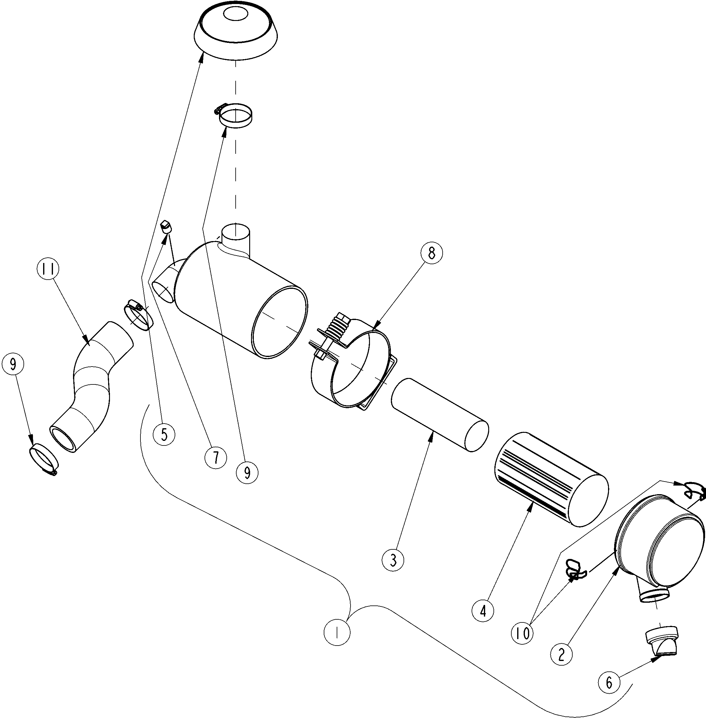Land Pride ZXT54 Zero Turn Mower Air Cleaner Kawasaki 25 HP