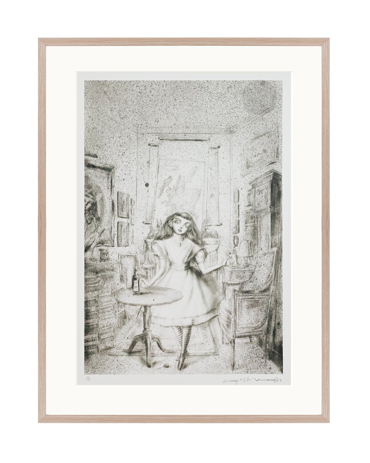 ね*こ様 金子國義 金子国義 リトグラフ サイン 署名 不思議の国の