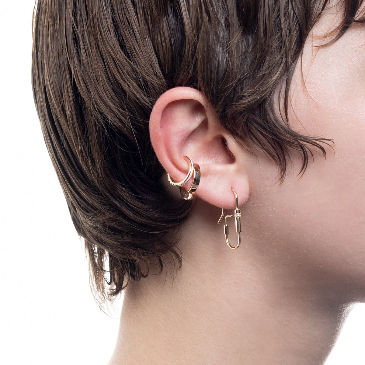 MIRÓ ダイヤモンド シリンダー ピアス