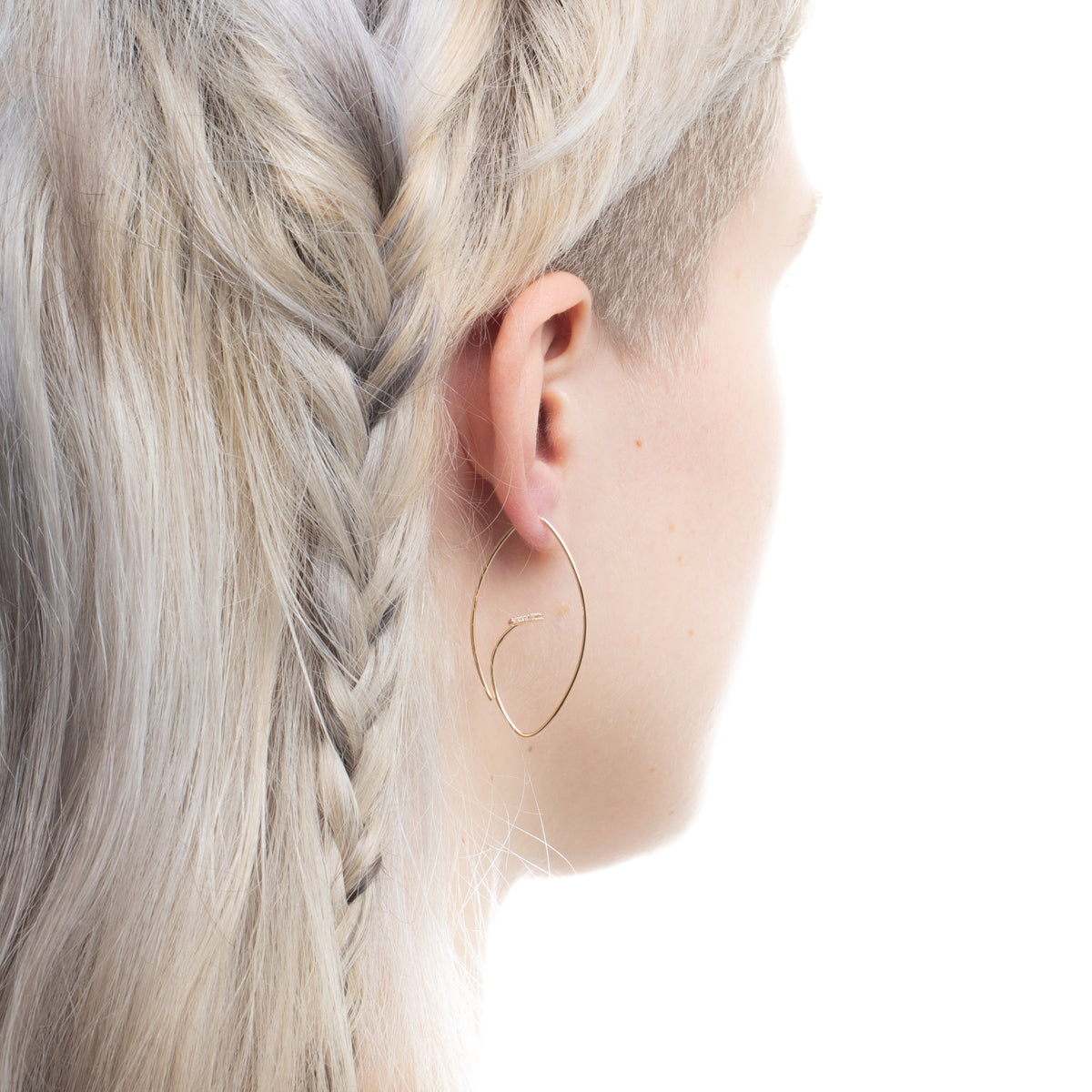 GOSSAMER ダイヤモンド フローティングピアス M サイズ