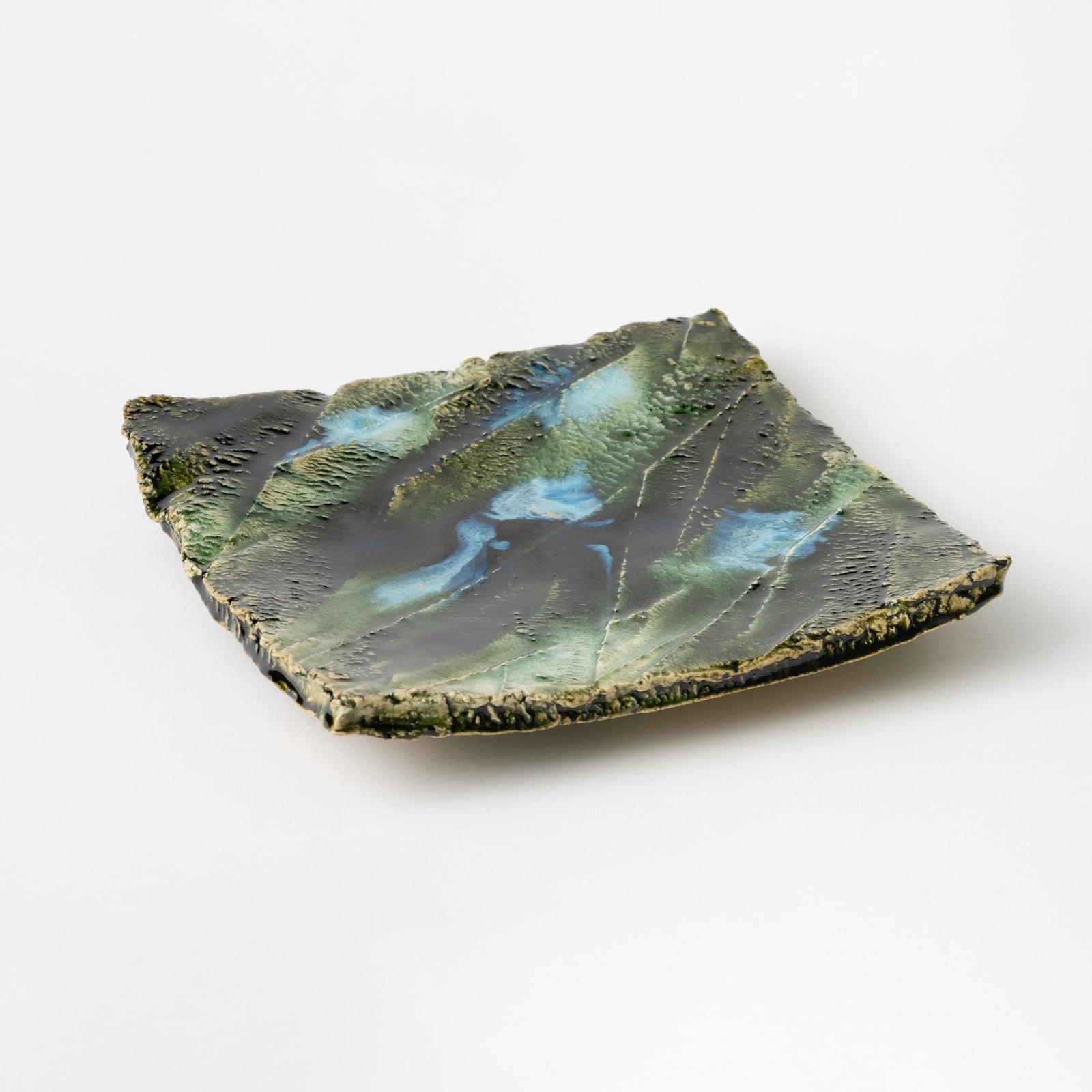 北大路魯山人作 織部四方向皿 五客 向付 共箱 DR295 KZ 北大路魯山人作