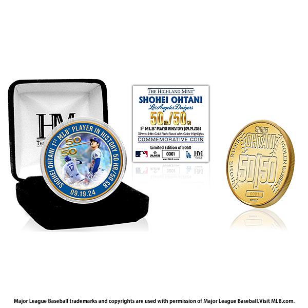 5050個限定】LA 大谷翔平 50-50達成記念ダブルフォトミント 5050個限定