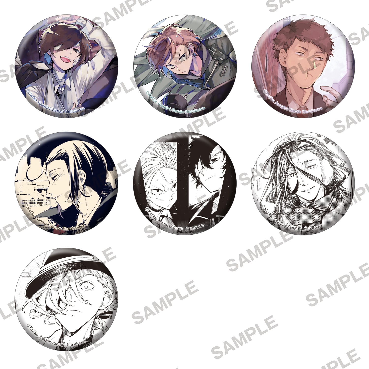 文豪ストレイドッグス ホログラム缶バッジ 太宰治 中原中也 羊の日 164