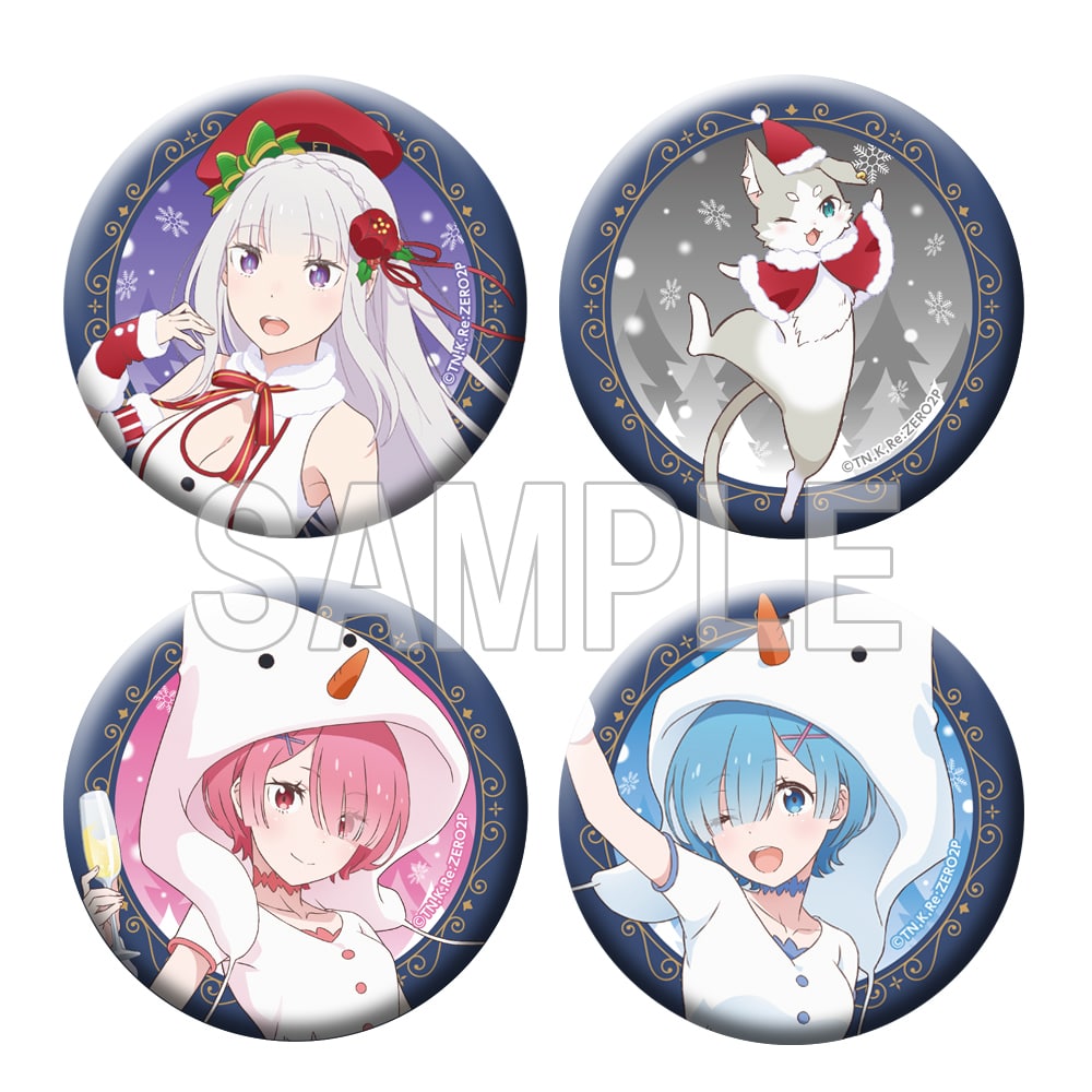 Re:ゼロから始める異世界生活カンバッジ 3種セット スクエア缶バッジ