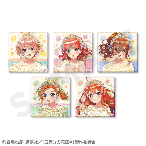 五等分の花嫁＊」ホログラムスクエア缶バッジ 中野三玖: グッズ・文具