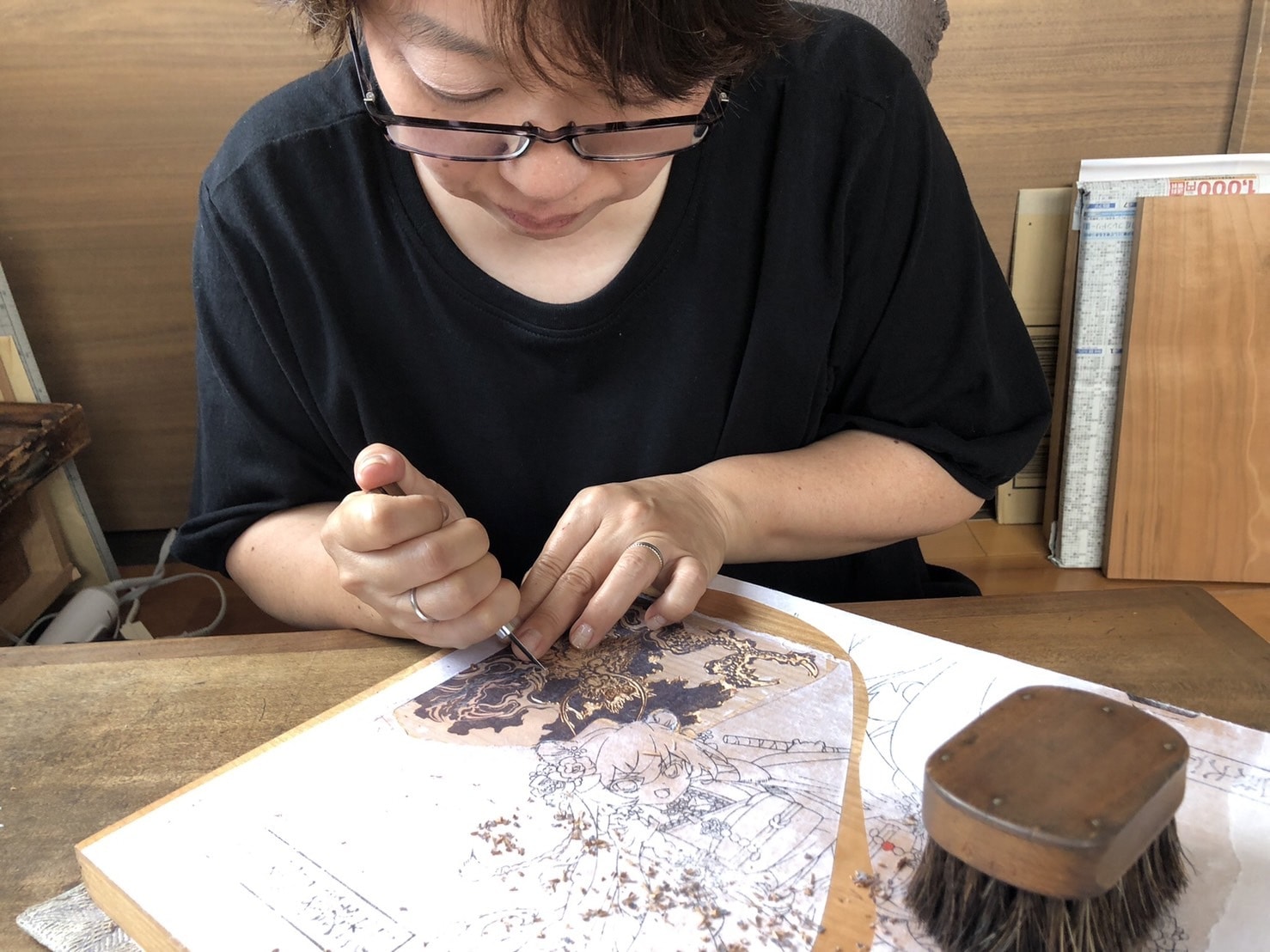 とらドラ！』15周年記念 浮世絵木版画 手乗虎美人図 逢坂大河 【初版