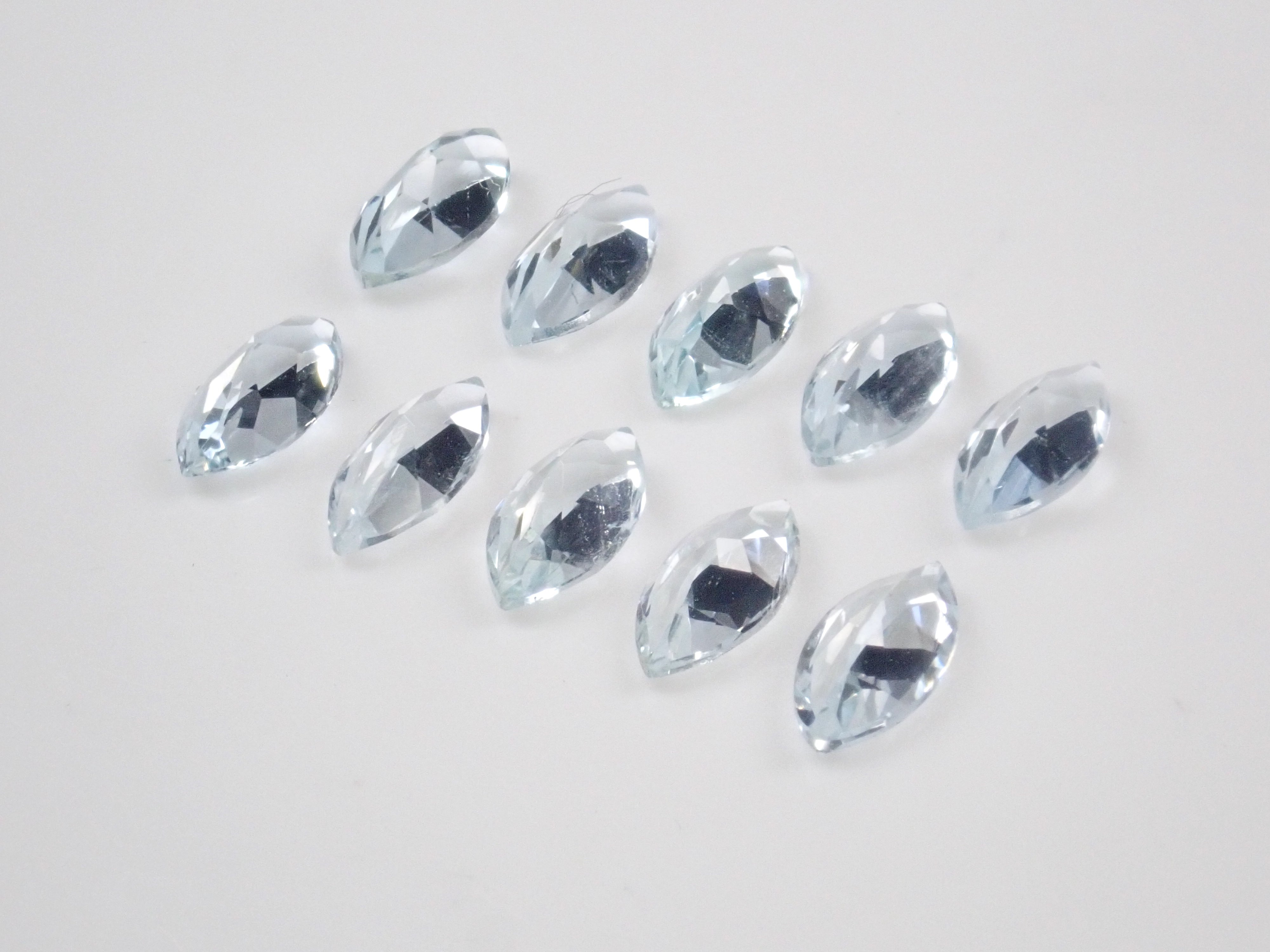 ナイジェリア産アクアマリン原石・ルース2石セット（3月誕生石）《複数