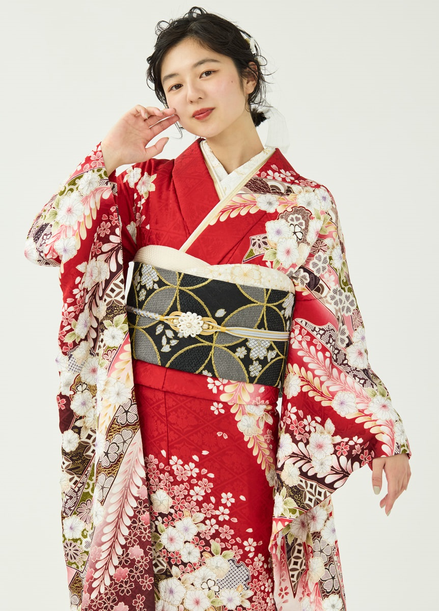 振袖 慶び辻が花-赤-（ご予約受注品） | 振袖 | やまとオンラインストア