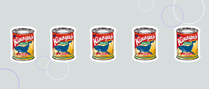 常温】くじら大和煮 レトロ ブリキ看板⭐︎極洋の缶詰 鯨大和煮