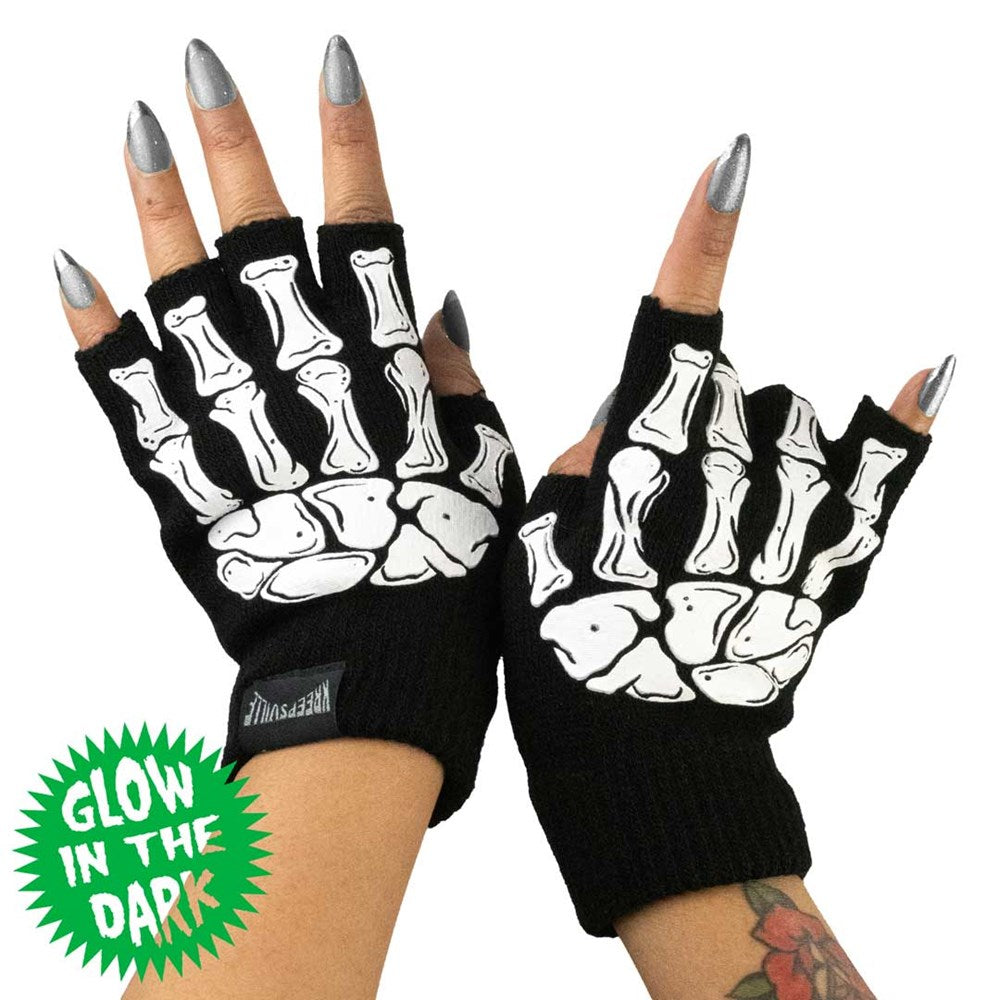 ブラックアイパッチ SKELETON'S FINGER GLOVES BLACK SKELETON'S