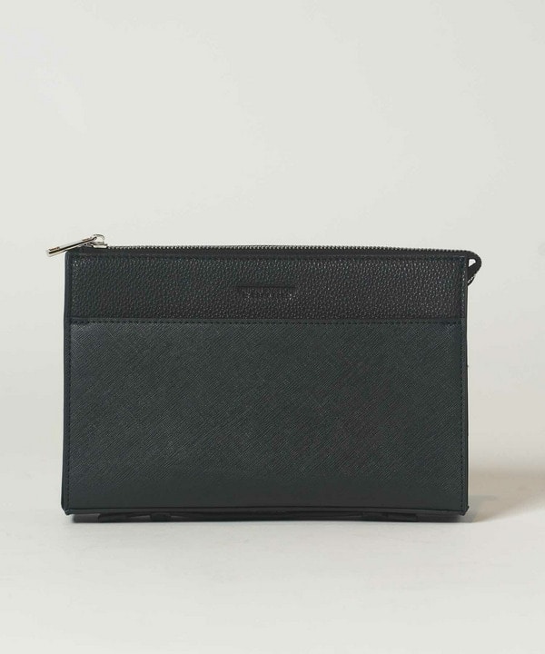 フェイクレザー サフィアーノ クラッチ バッグ｜メンズファッション