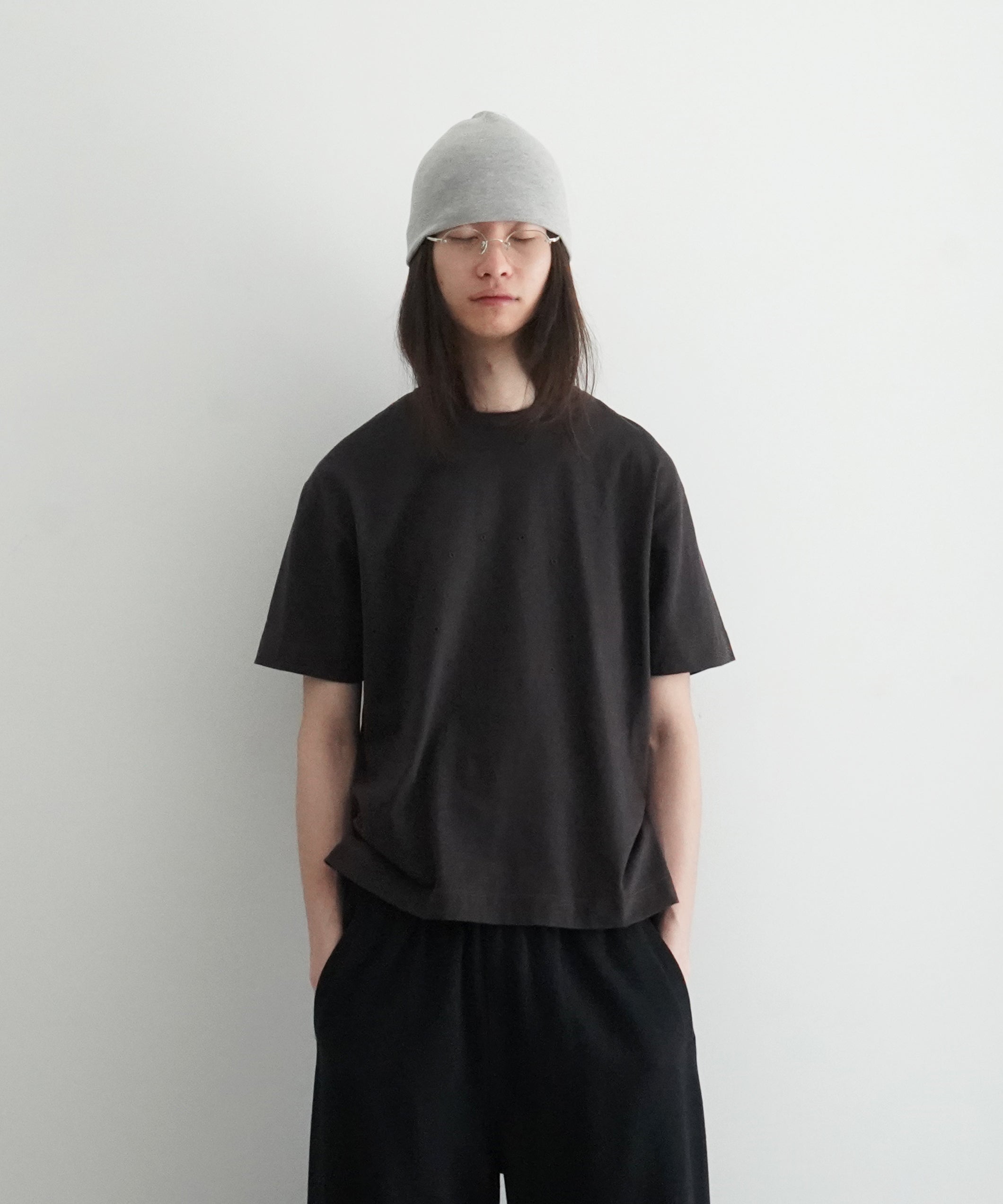 JIAN YE CIRCLE NOSLEE CHARCOAL タンクトップ jian ye ノースリーブ