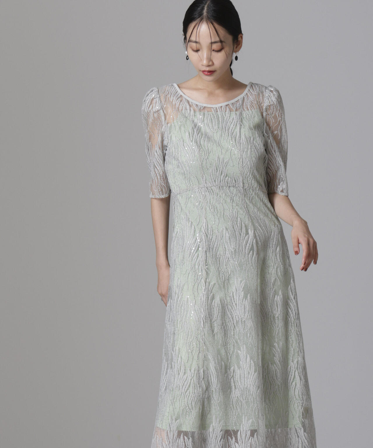 kaene / スパンコール アネモネ ドレス