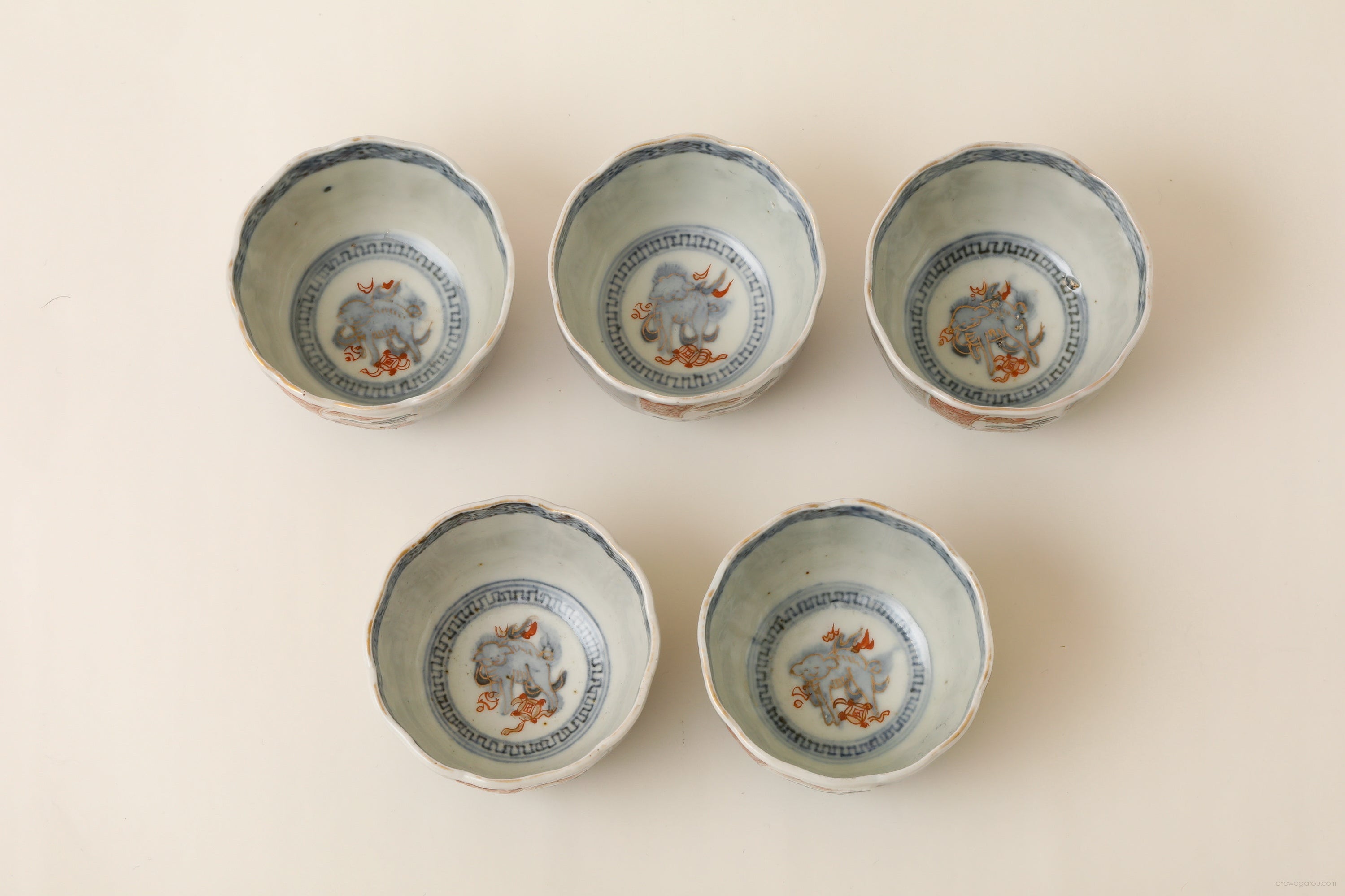 古伊万里 大明成化年製在銘 蕎麦猪口 湯飲茶碗 18客 K 【公式通販】