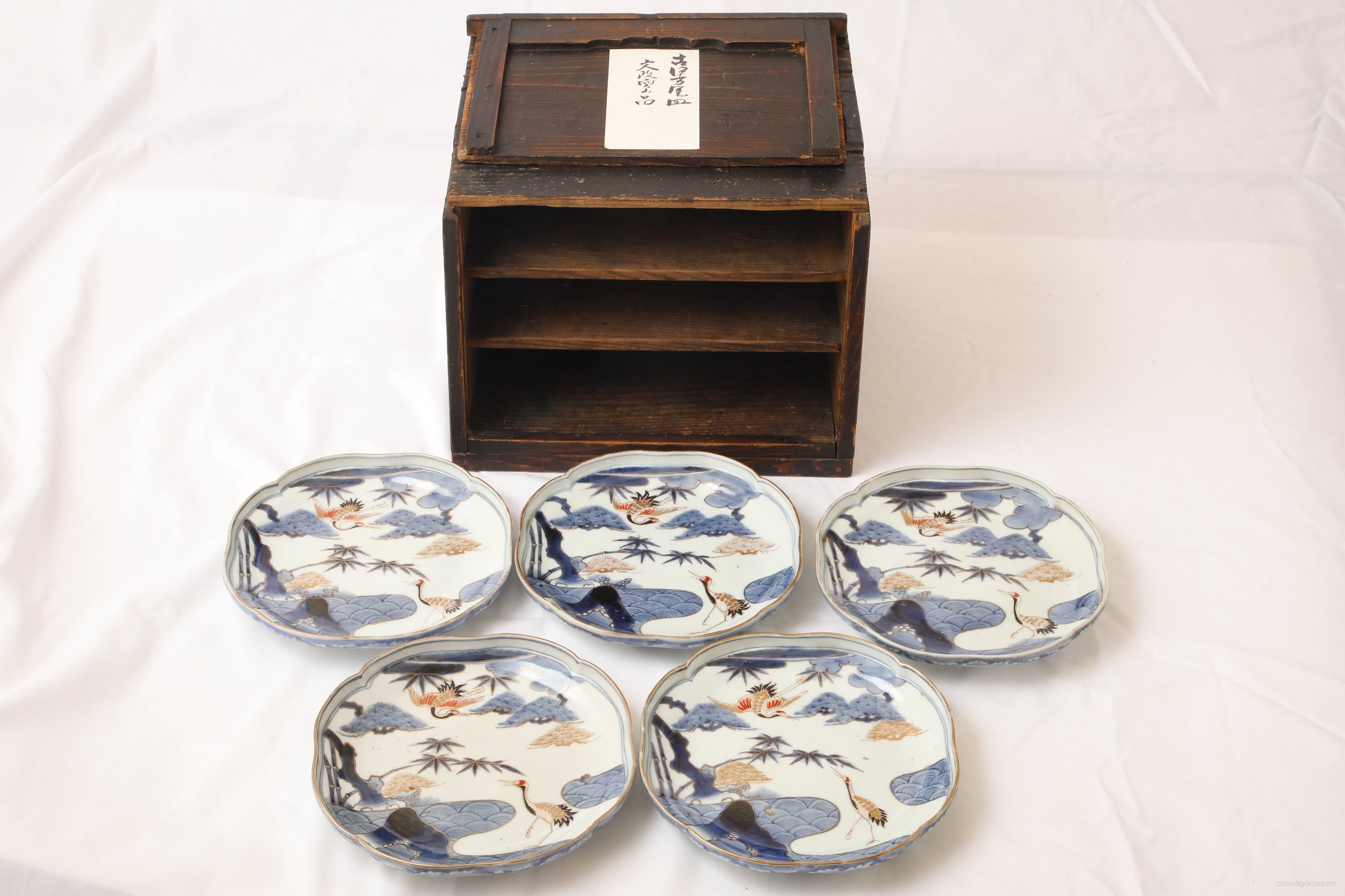 古伊万里 皿（江戸文化文政期）5客 – 音羽画廊