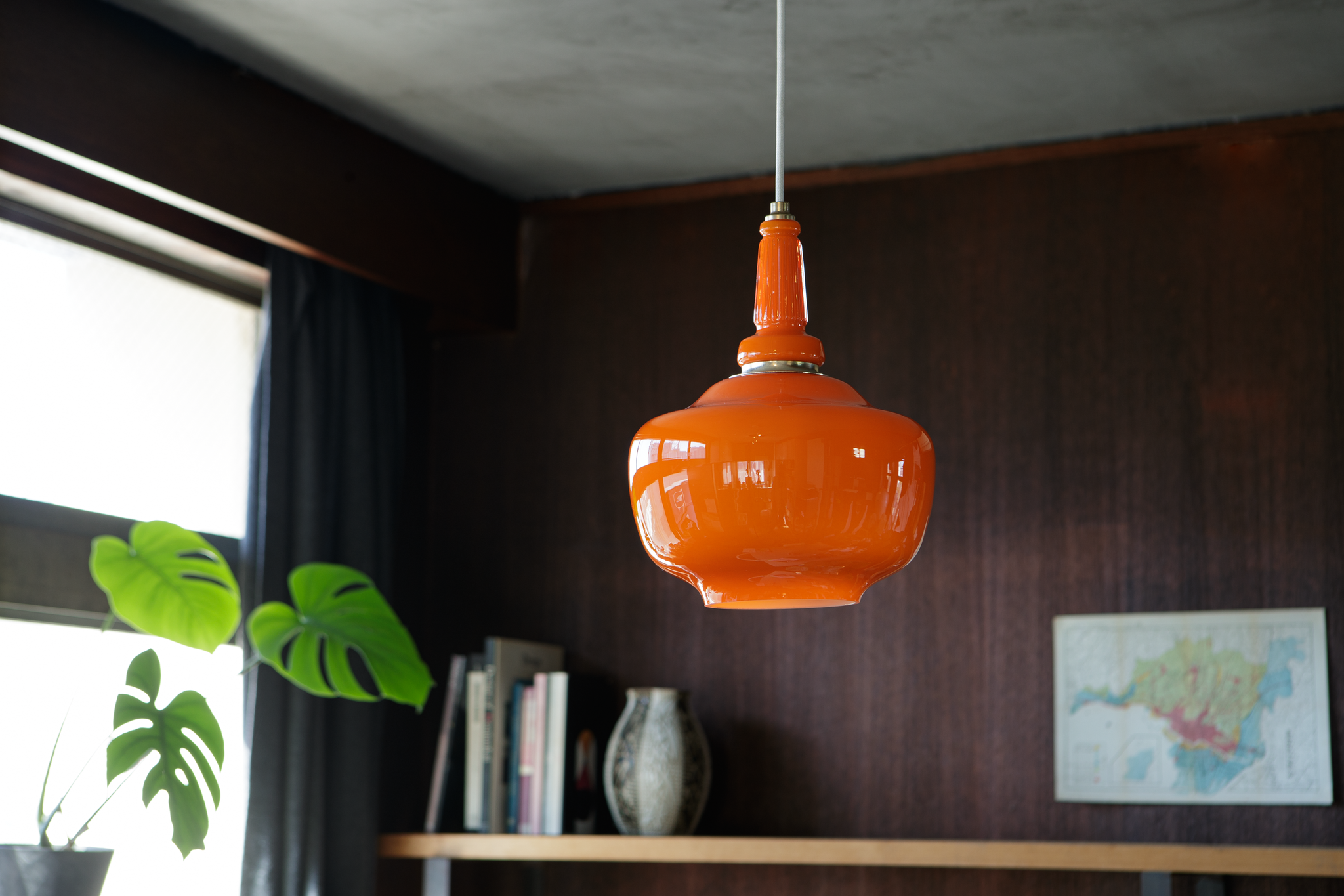 ナショナル ガラス製 レトロペンダントライト オレンジ – store by roovice