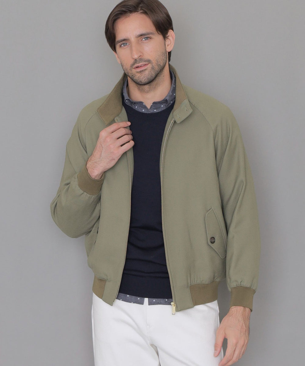 LEON掲載】ウールシルクリバーハリントンジャケット(ブルゾン