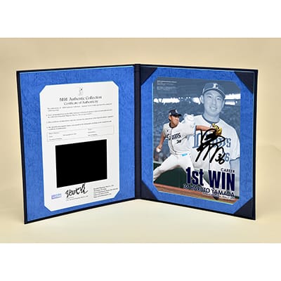 埼玉西武ライオンズ 山田陽翔投手直筆サインフォト プロ初勝利 BBM