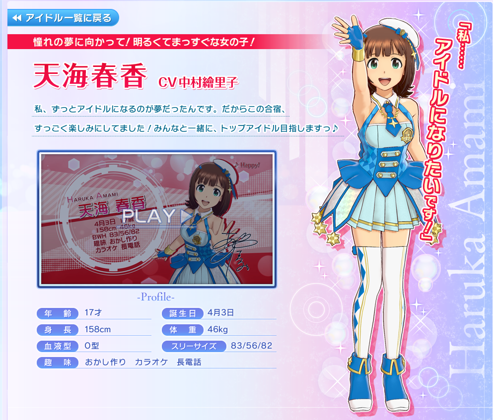 アイドルマスター 天海春香 バースデーポートレート アニメイトカフェ
