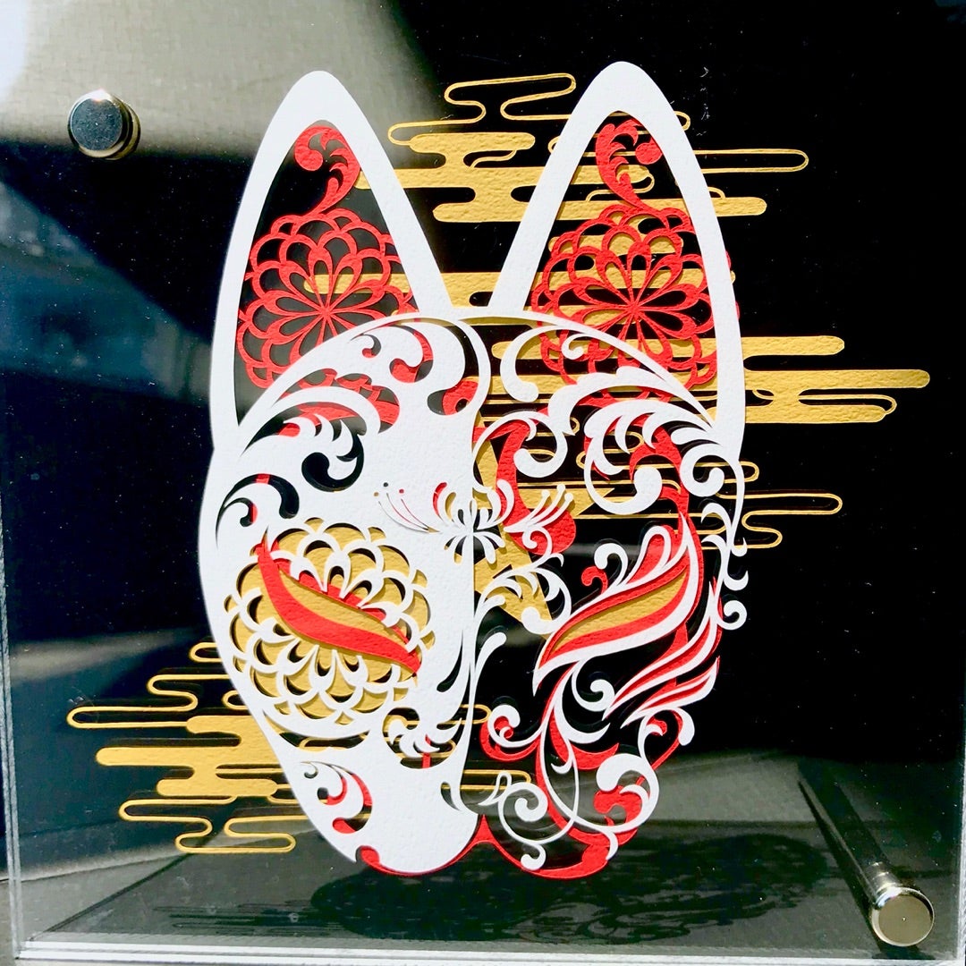 切り絵キット18.09号「狐面」販売のお知らせ | 重ねる切り絵 祐琴