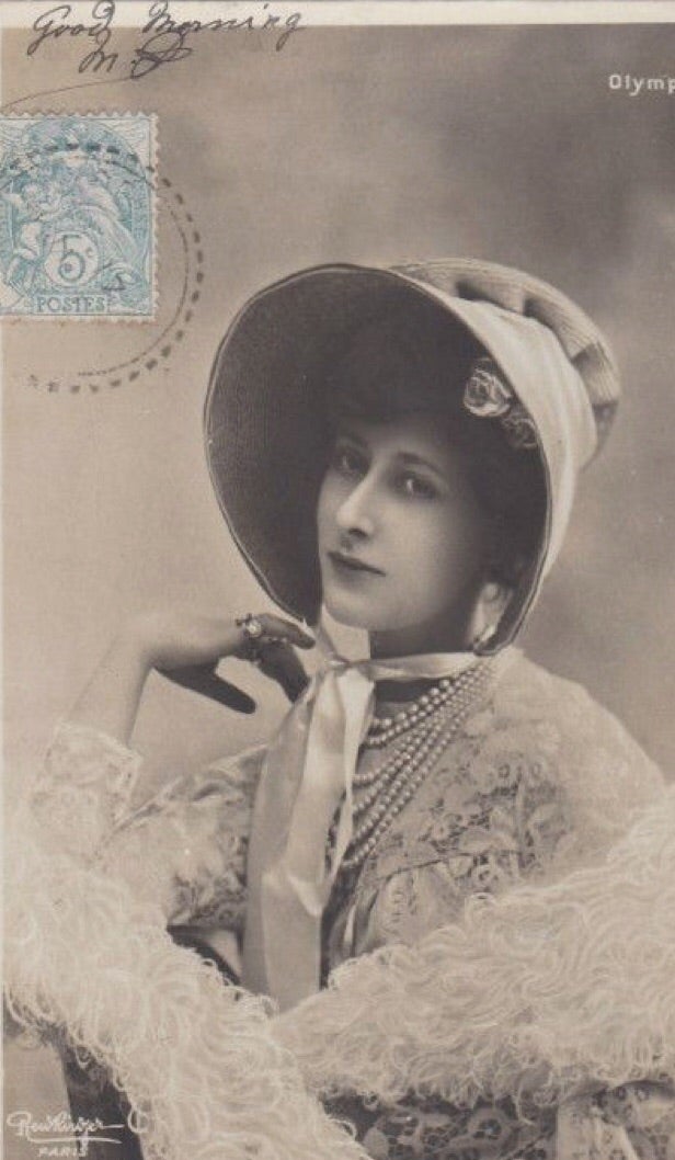 フランスアンティーク 肖像写真 ベルエポック社交界の花形 リアーヌ