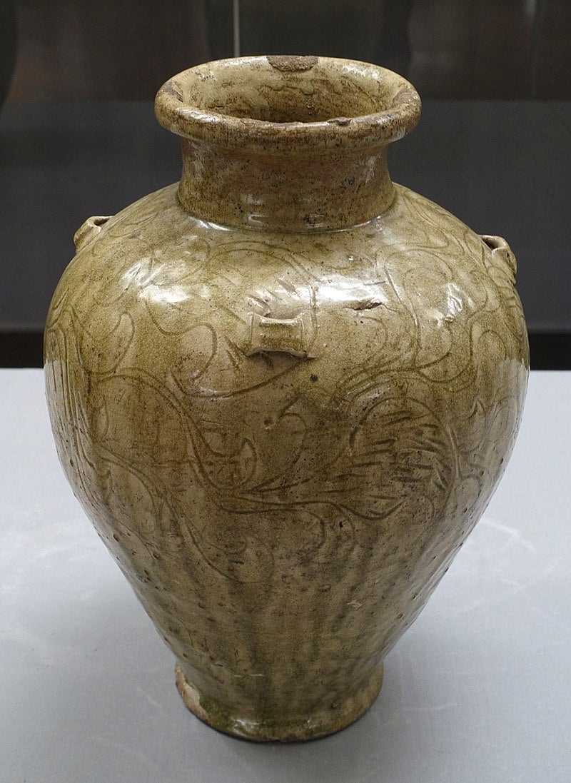 信楽焼 四耳壺 在銘 作家作品 b6115 信楽焼 四耳壺 在銘 作家作品