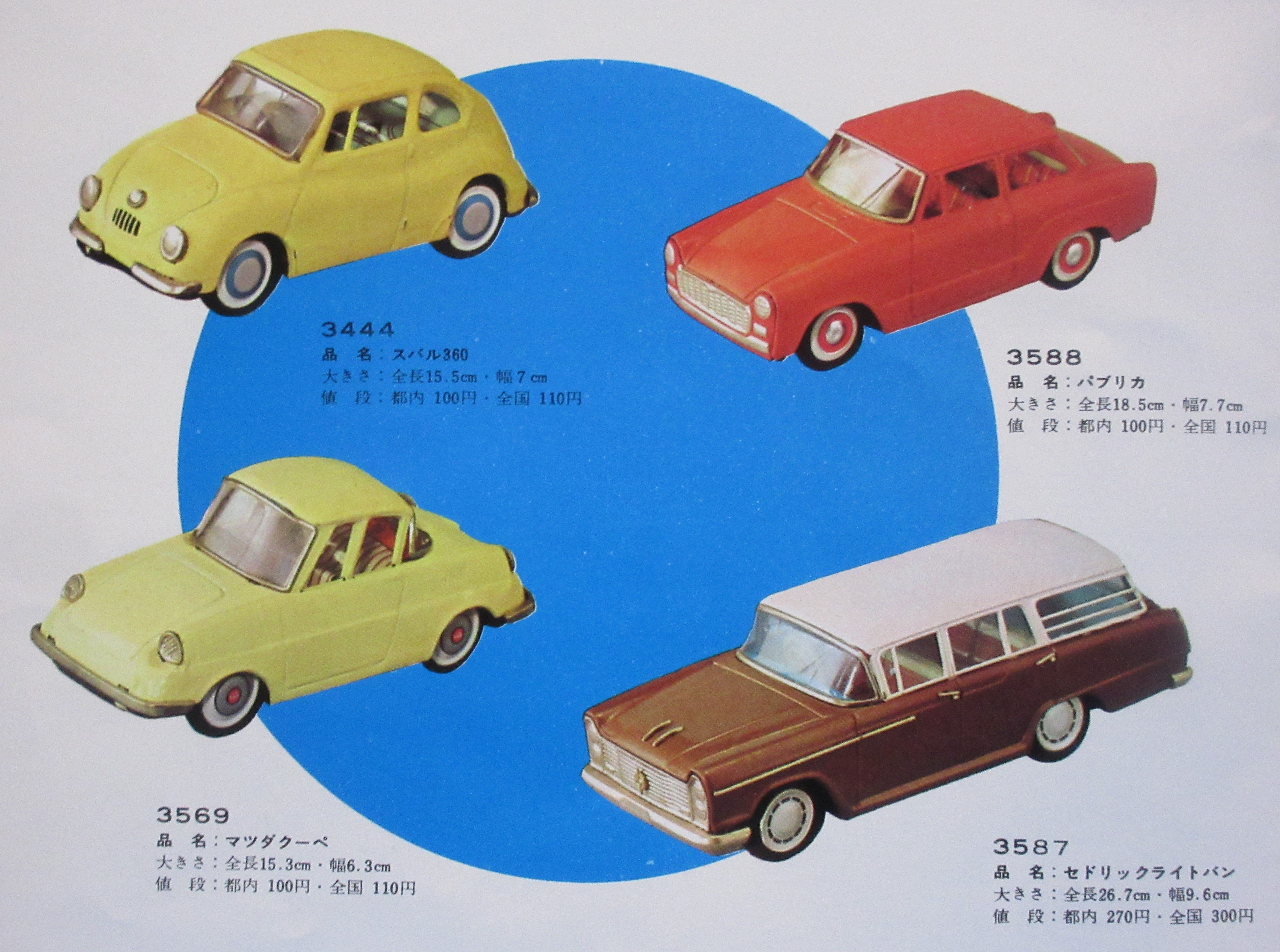 ☆1961年旭玩具トヨタパブリカUP10 ヤフオク出品モデル～ブリキ自動車