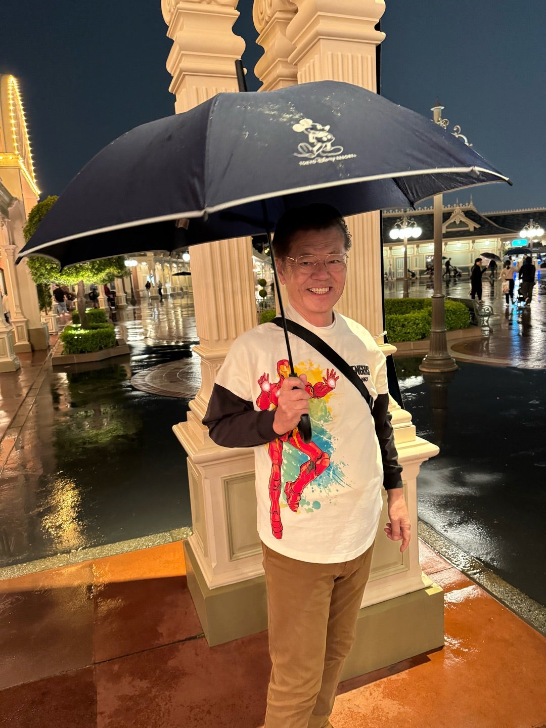 ディズニー 実写 旧フェイス 晴雨兼用傘 日傘 折りたたみ傘 1級遮光