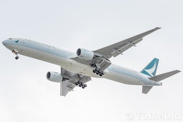 CX B-HUI キャセイパシフィック航空 Aviationtag 薄水色 CX B-HUI