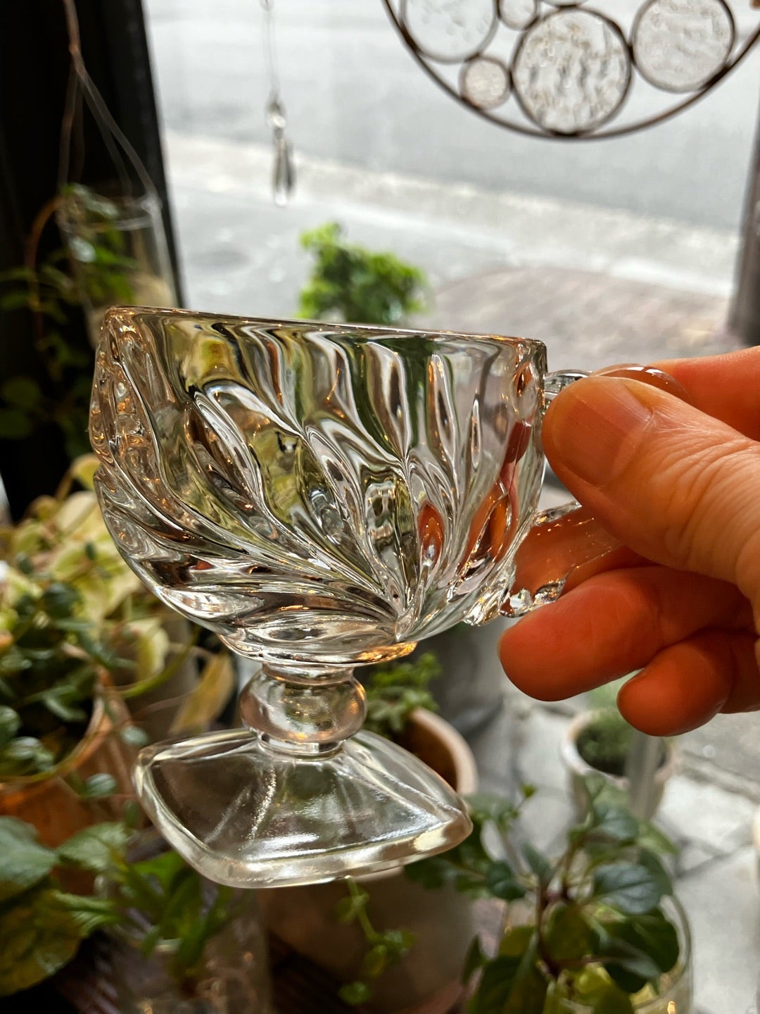 アメリカビンテージ＊インディアナグラスのウィローグラス