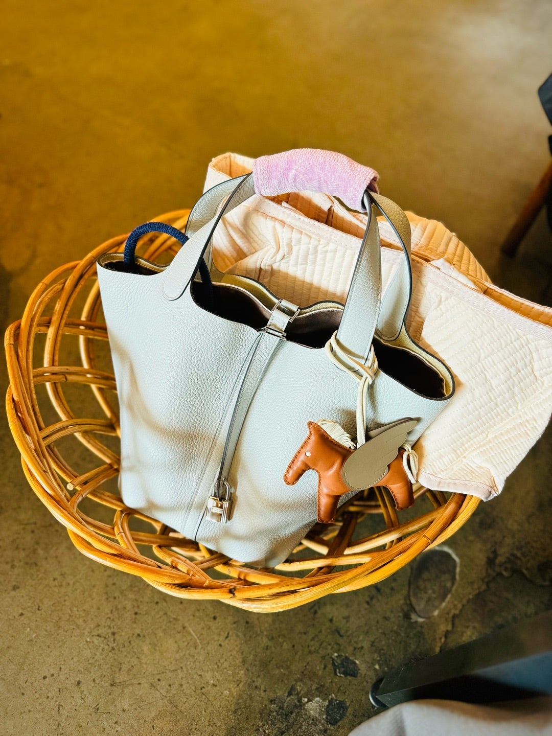 フェイラー ユニ バッグハンドルカバー グレー