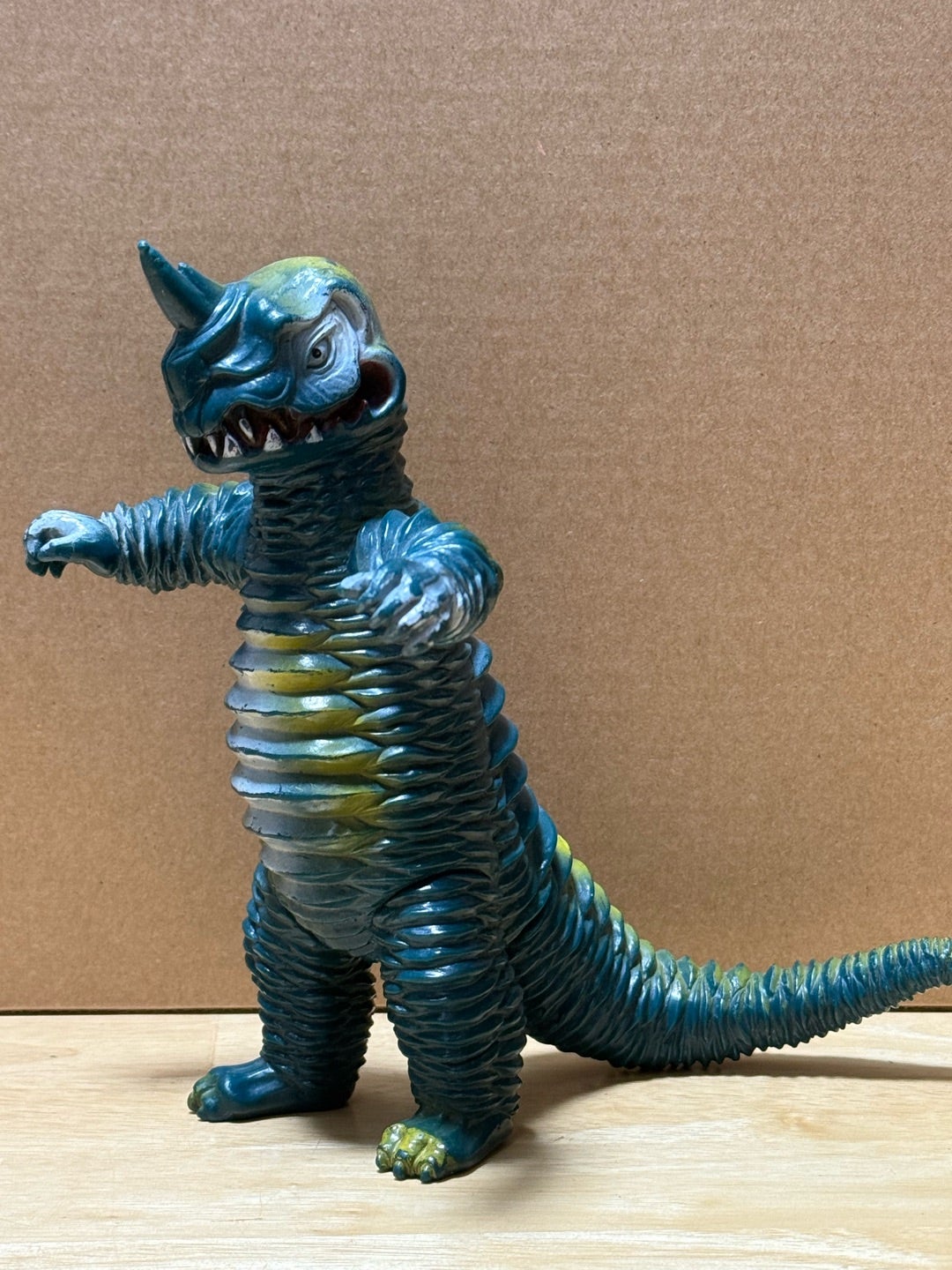 当時物 アボラス 青色発泡怪獣 ソフビ マルサン ブルマァク ブルマァク