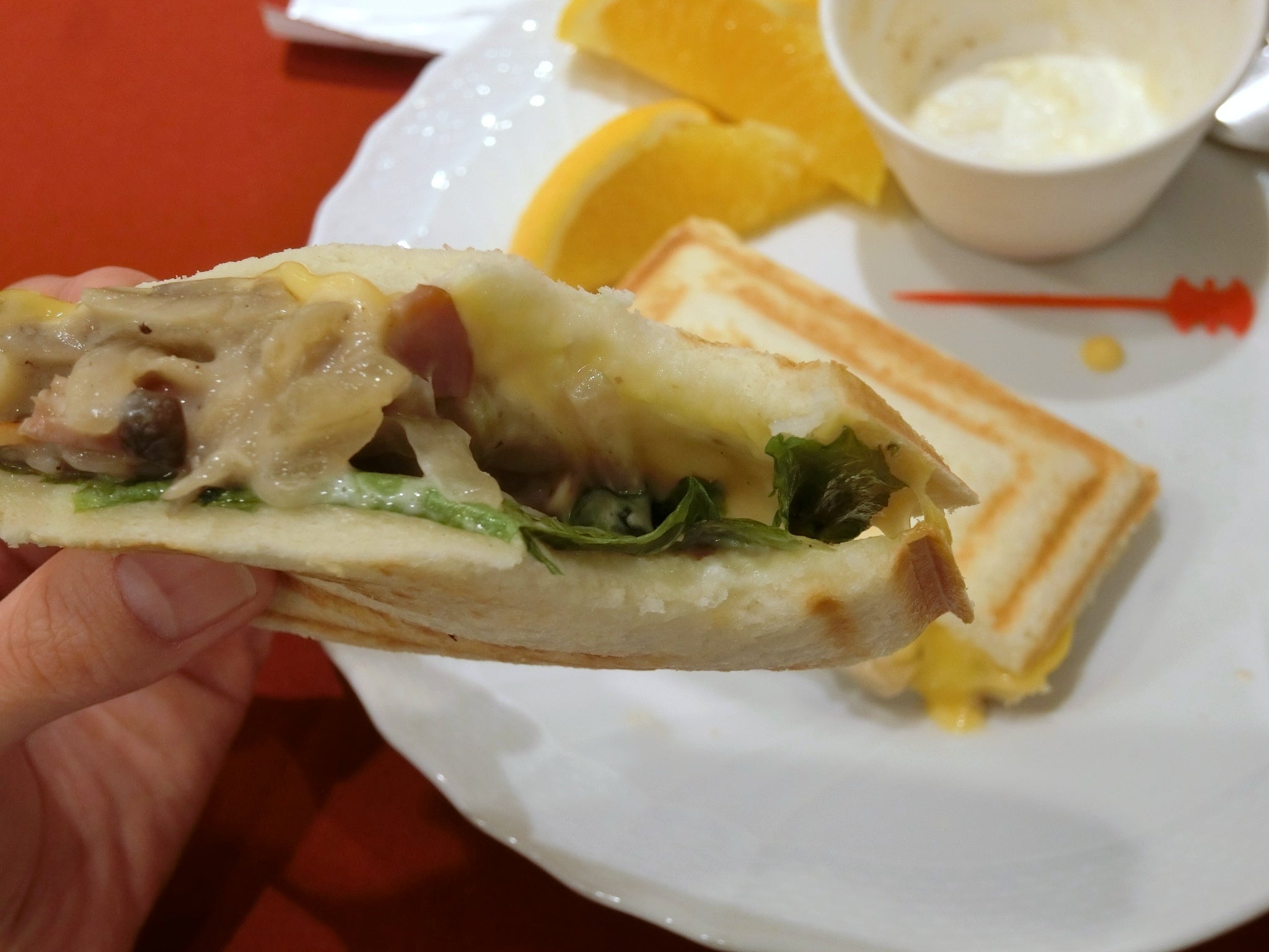 秋満載！大好きなキノコがたっぷり入ったホットサンド＠珈琲貴族