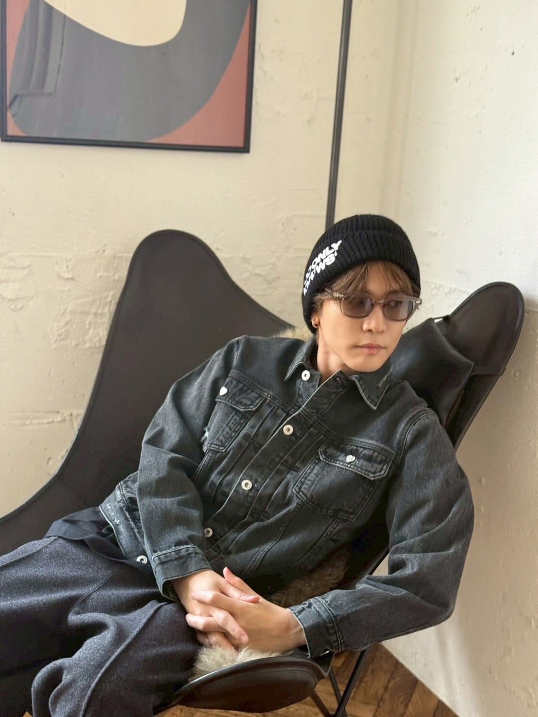 GOD ONLY KNOWS 岩田剛典 ニット帽 黒 ビーニー ブラック Amazon.co.jp