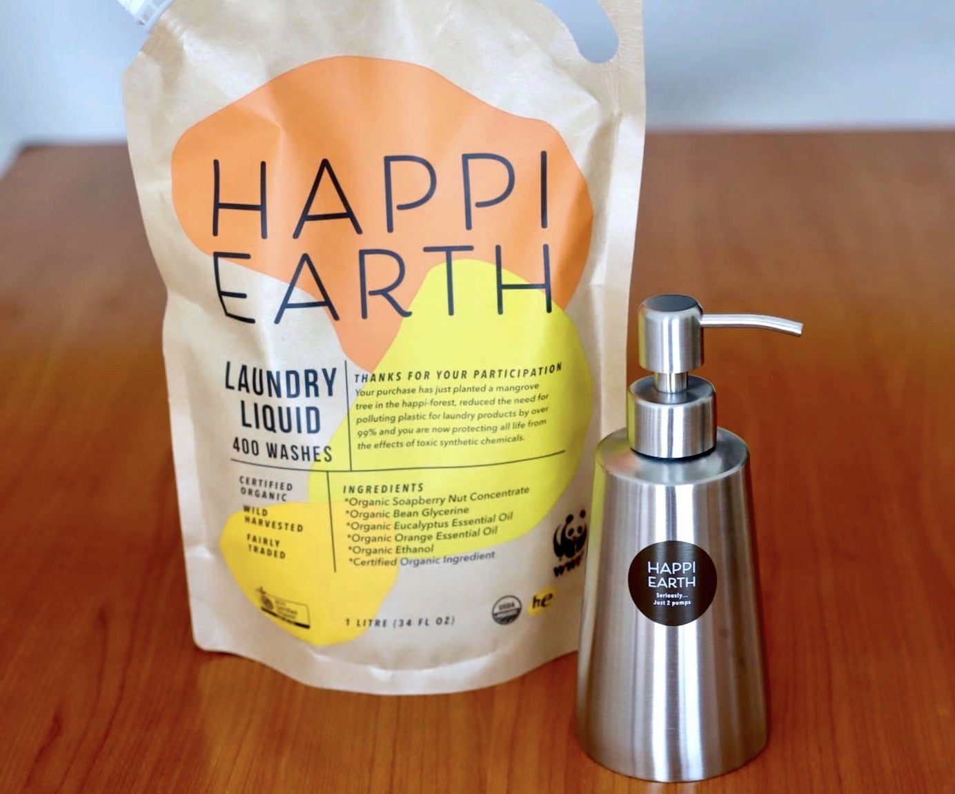 Happi Earth Laundry Liquid 1L 400回洗濯可能 Happi Earth Laundry