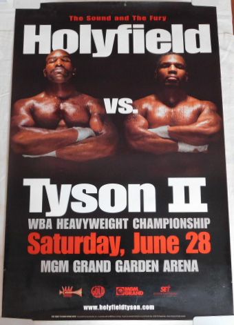 ボクシングポスターWBAヘビー級タイトル戦 マイクタイソンVSホリ