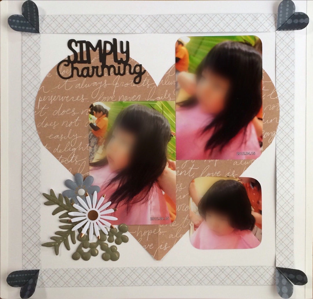 ハート ダイ スクラップブッキング アルバム 写真を整理