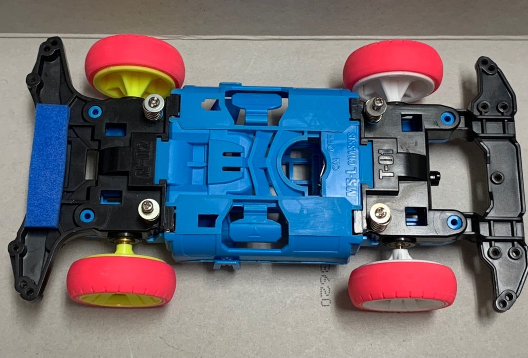 ミニ四駆 MS ブルー シャーシパーツセット 青 MS カラーシャーシセット