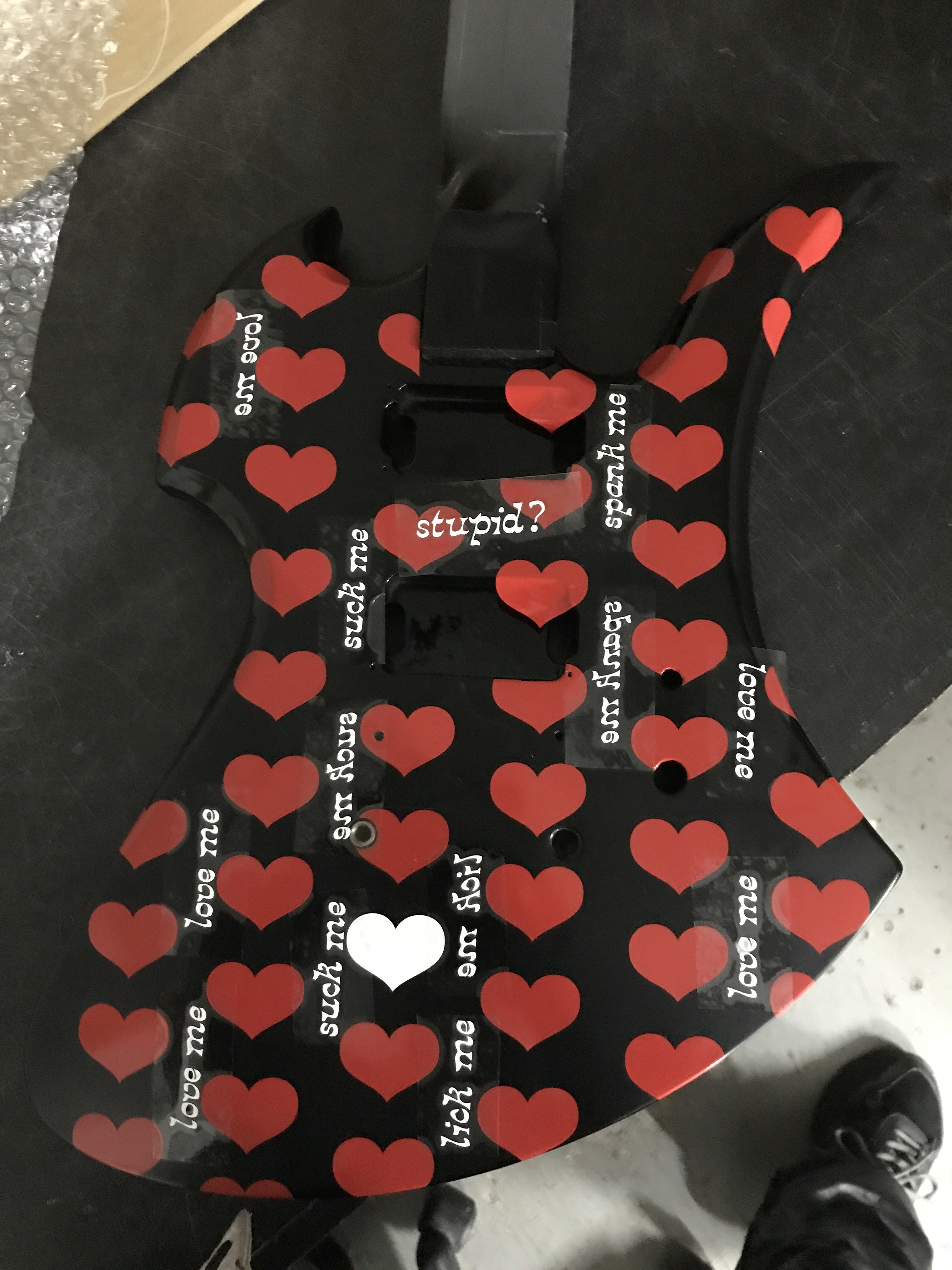 良・美品】サイケペイント・hideモデル。モッキンバード。ソフトケース