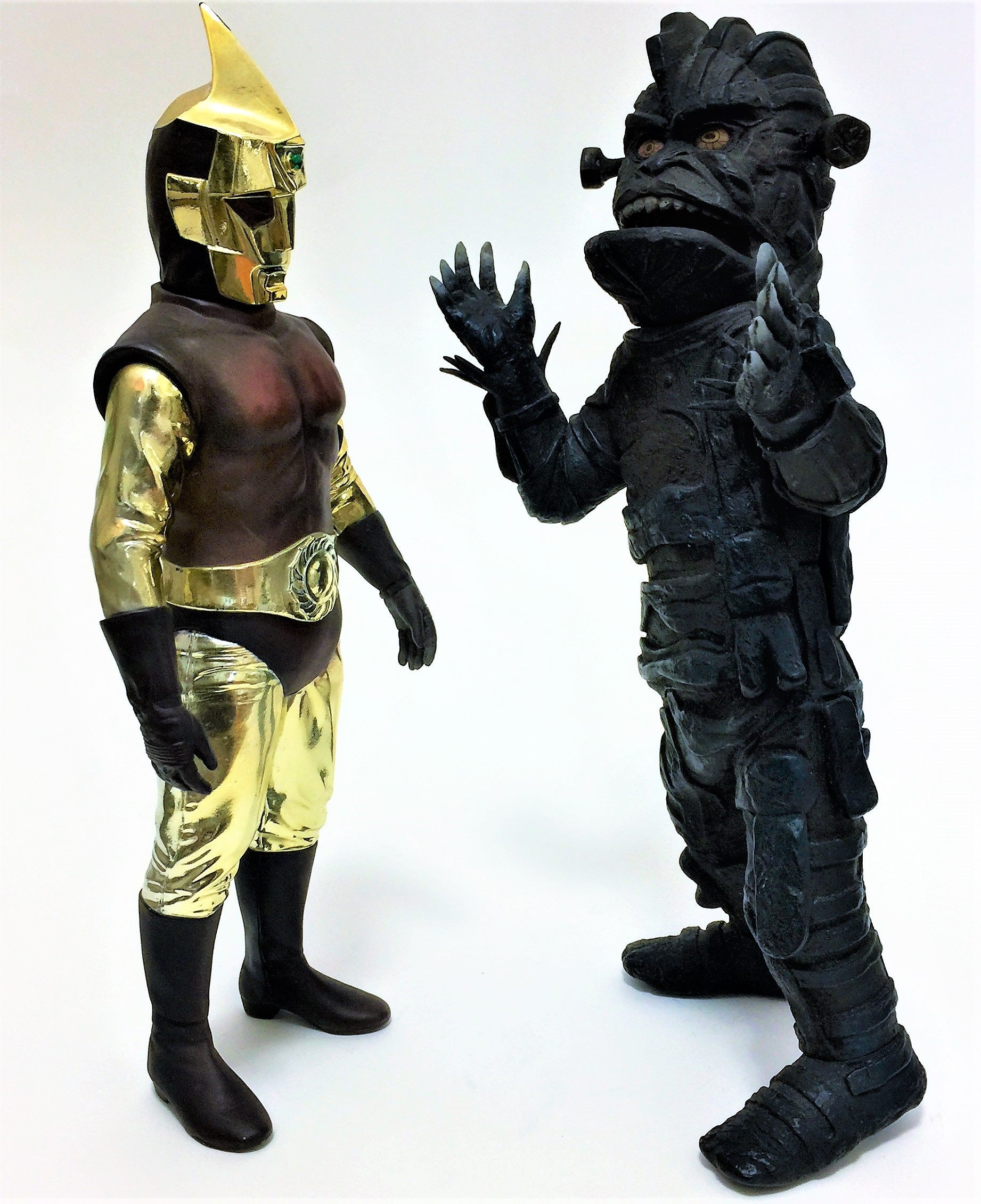 ダストマン黒色＆赤色「スペクトルマン」登場怪獣（マスダヤ）ソフビ2