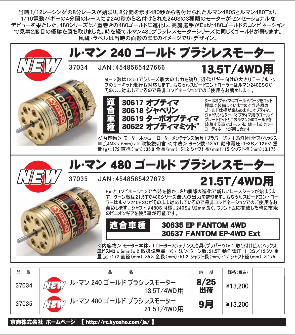 KYOSHO LE MANS 240 GOLD & 240S セット