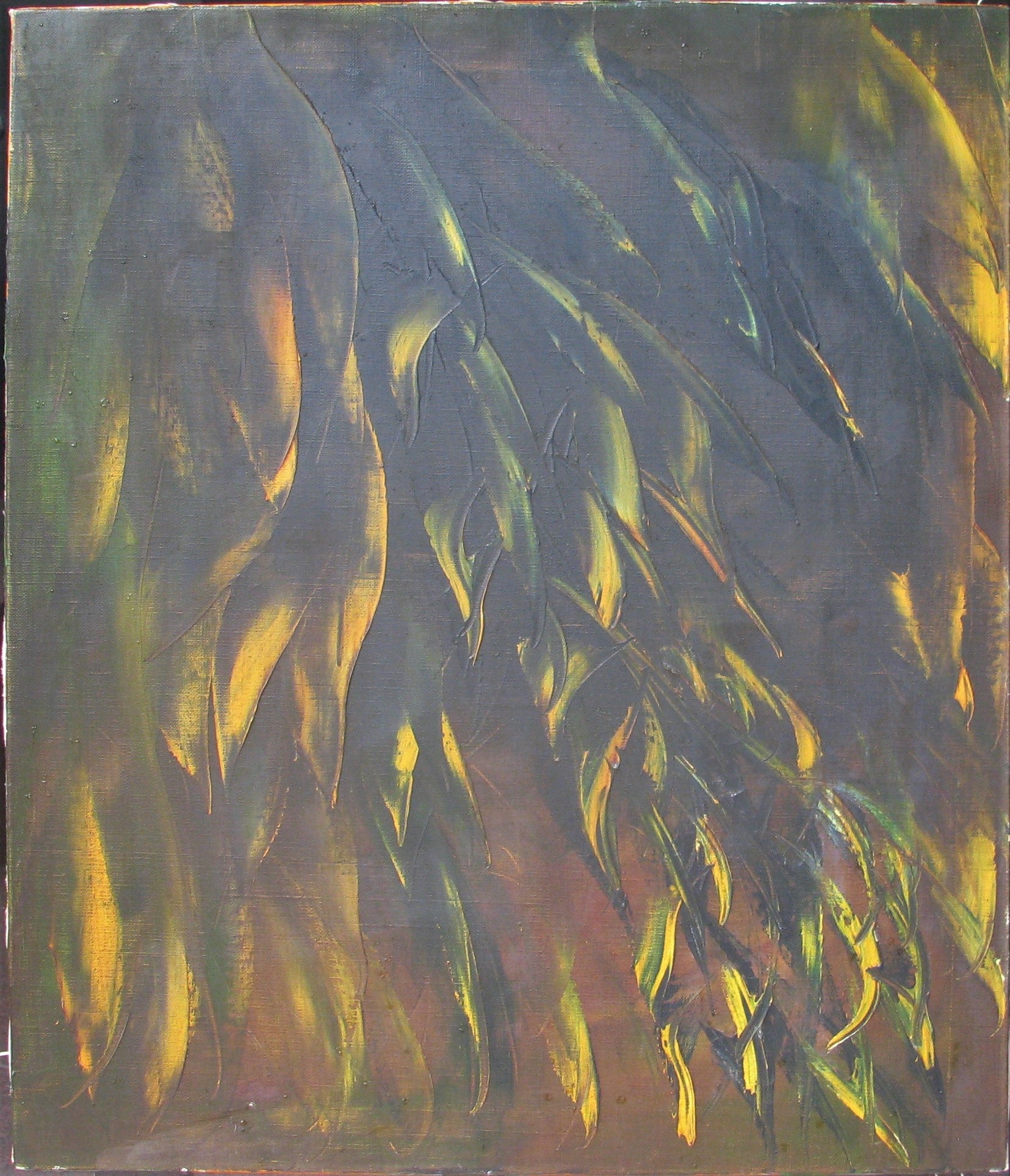 絵画 油絵 田村隆枝 肉筆油絵 抽象画 太陽の花 ひまわり 絵画 油絵