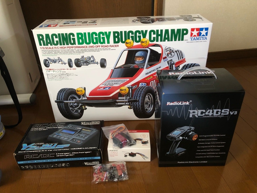 タミヤ 1/10 電動RC レーシングバギー(モーター付) バギーチャンプ