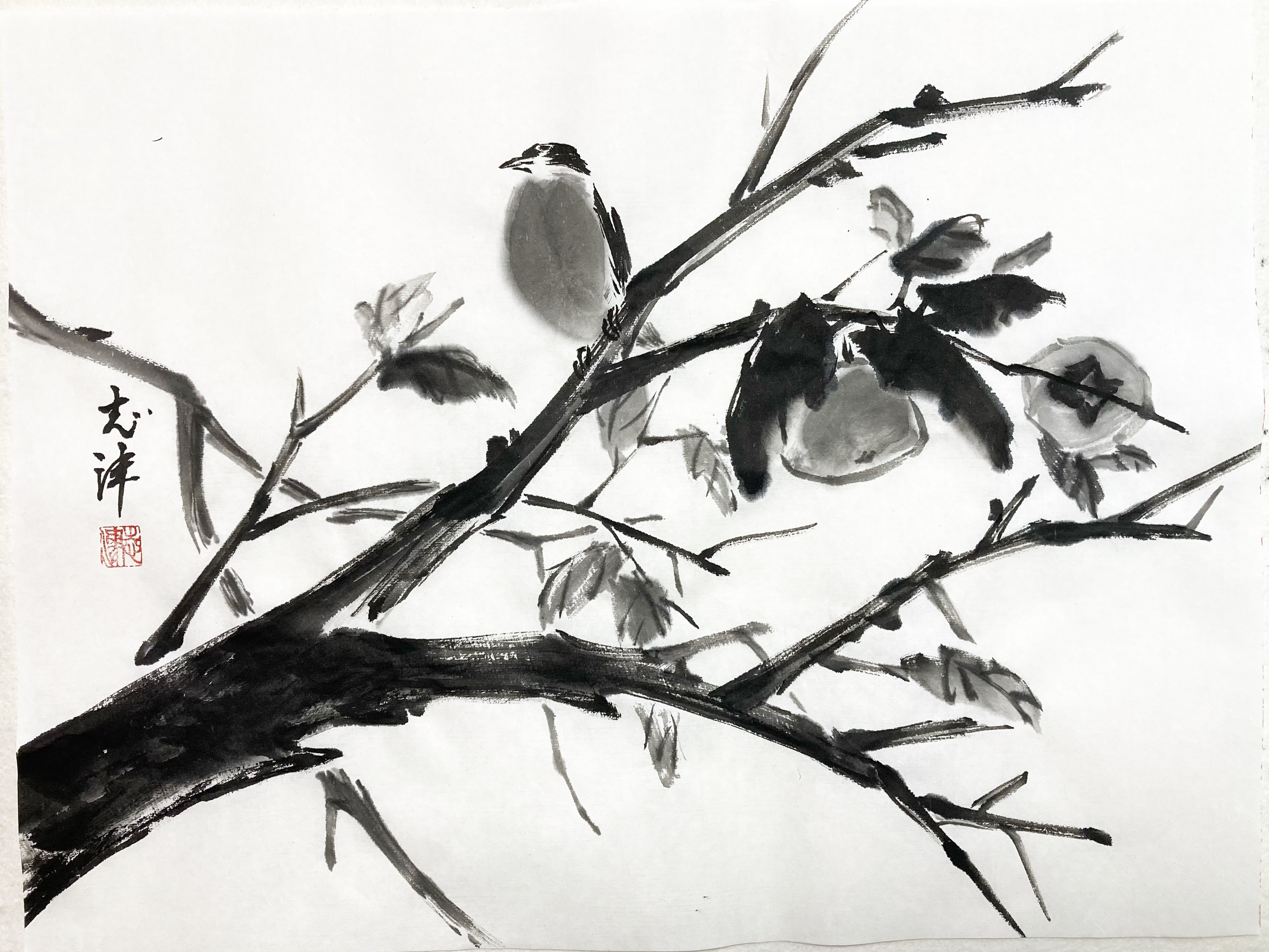 値下げ】墨アート ''晩秋''(10%OFF※12/31迄) 値下げ】墨アート ''晩秋